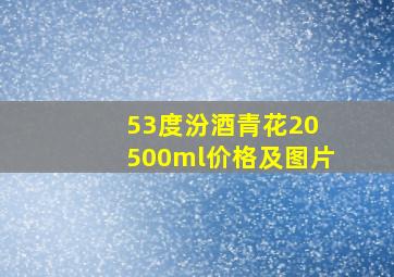 53度汾酒青花20 500ml价格及图片